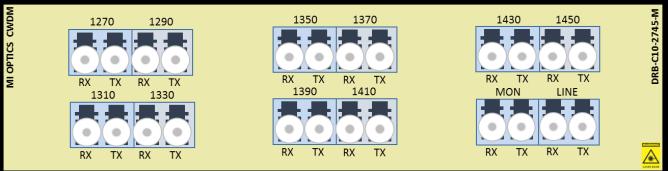 DRB-C16-2761-M 16 kanals CWDM Mux/Demux med C27, C29, C31, C33, C35, C37, C43, C45, C47, C49, C51, C53, C55, C57, C59, C61, IL