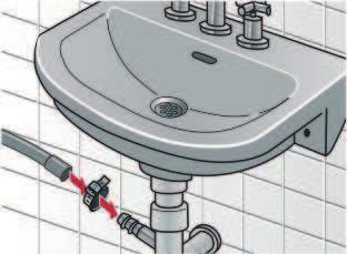 Lengde på slange og ledninger avhengig av modell Underbygging eller innbygging av apparatet Tilkobling til vannkran: Avhengig av modell: Koble tilførselsslangen (-slangene) til en vannkran