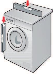 Vaskemaskinen må stå stødig. Kontroller at vaskemaskinen står plant ved hjelp av et vaterpass, og juster den om nødvendig. Transport, f.eks.
