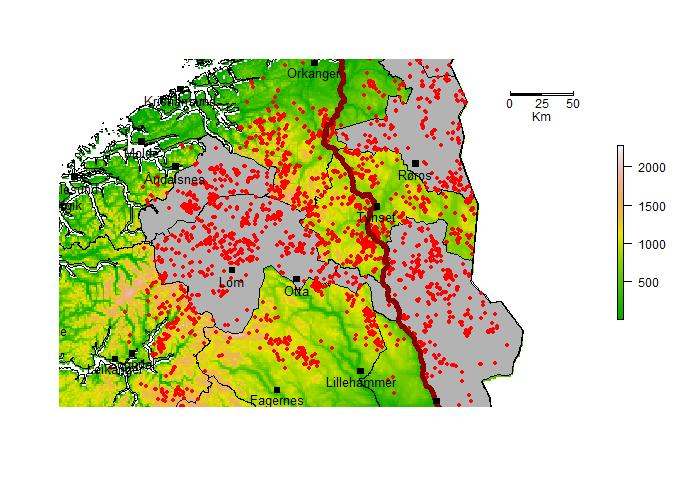 DNA fra 438 jerv i Norge, sør fra E14 2002 2013 245 bare vest