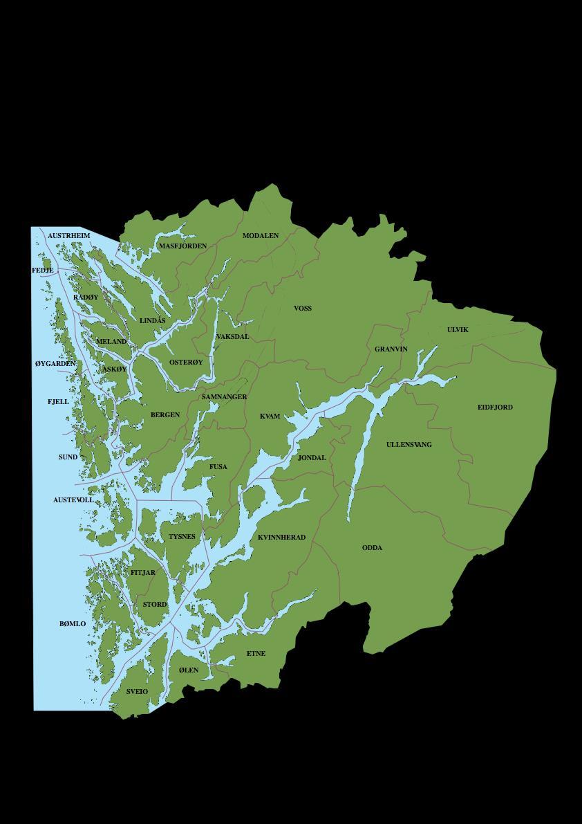 Verna myr og våtmark i Hordaland Hordaland har: 10
