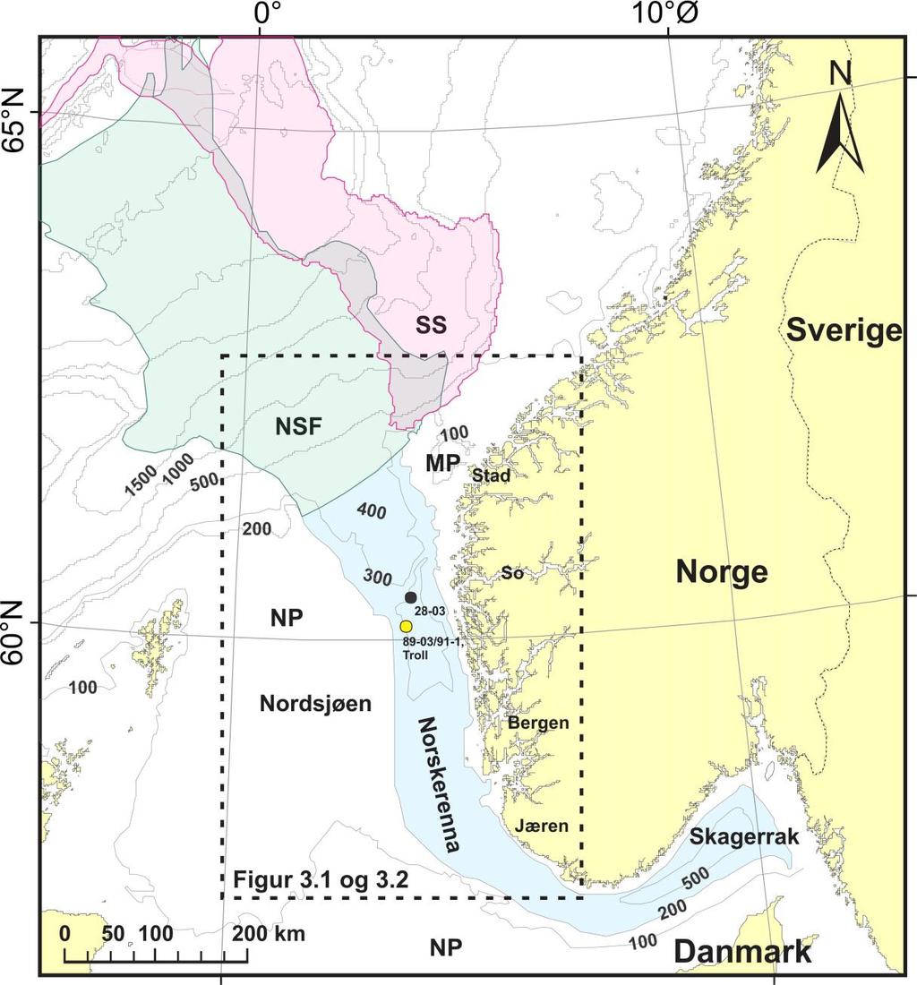 Kapittel 1 Introduksjon 1. INTRODUKSJON Norskerenna er et av de mest fremtredende formelementene i Nordsjøen (Figur 1.