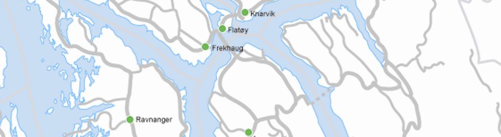 Figur 5: Lokalisering av innfartsparkeringsplassar i Bergen og omegn Tabell 6: Planlagde innfartsparkeringsplassar i