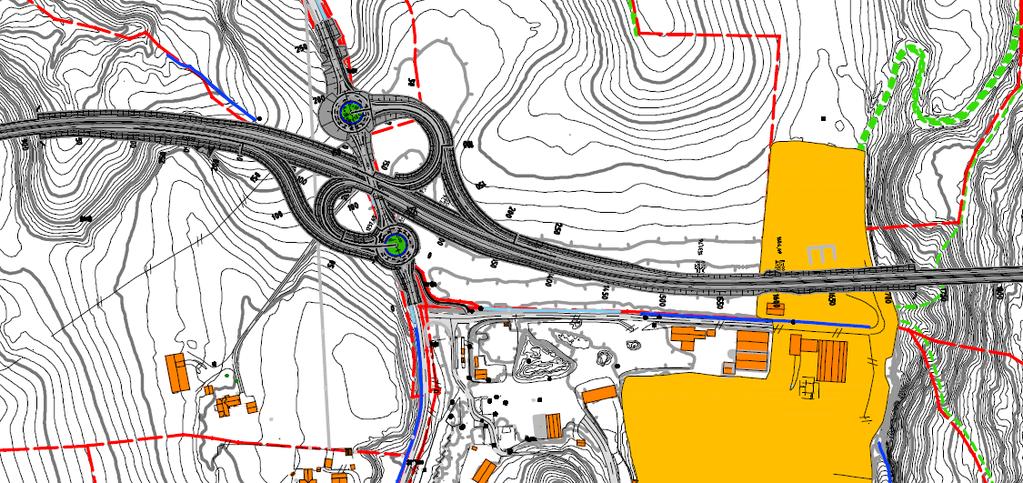 KRYSS LINDUM (A2 OG B2) I dette kryssalternativet blir det tunneler på hver side av krysset.