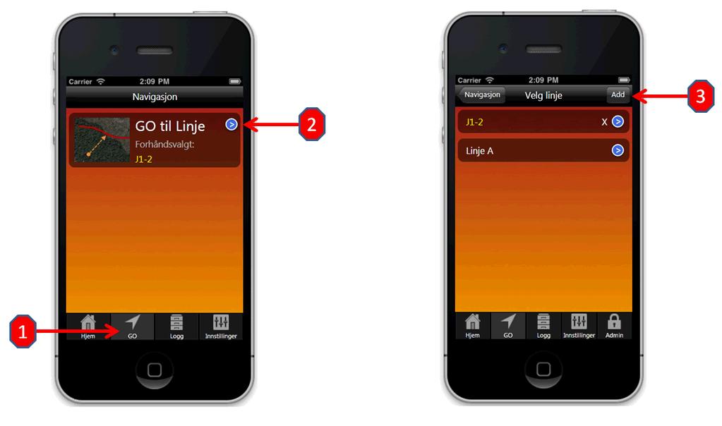 Trimble Novapoint GO _step by step_admin: Legg til ny linje A: Start web-versjonen => https://apps.vianovasystems.