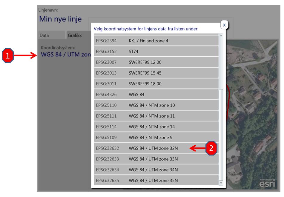 Trimble Novapoint GO _step by step_admin: Legg til ny linje B: Følgende grensesnitt vil da være synlig 1: Legg inn