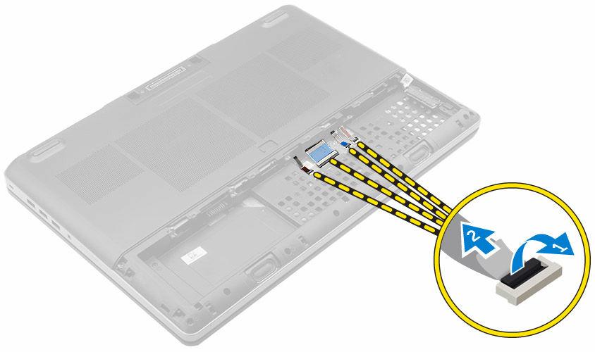 4. Lirk tastaturrammen fra bunnen av, og jobb