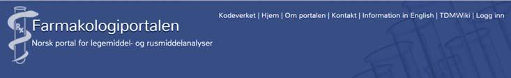 prøvemateriale) Enhet (for rapportering) Westin A, Bjånes T. Nytt kodeverktøy for klinisk farmakologi. Tidsskr Nor Legeforen 2015; 135: 1537 8.