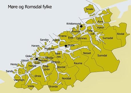 Møre og Romsdal, 269.000 innbyggarar 36 kommunar, og stor variasjon!
