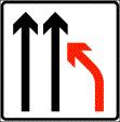 ) 531 Felt for fartsøkning Skiltet angir at felt for fartsøkning føres inn på annet kjørefelt med gjensidig