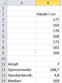 Et eksempel er inntektsstatistikk hvor inntekten kan ha tusenvis av forskjellige verdier. Da grupperer vi verdiene i klasser (grupper) og finner frekvensen for hver klasse.