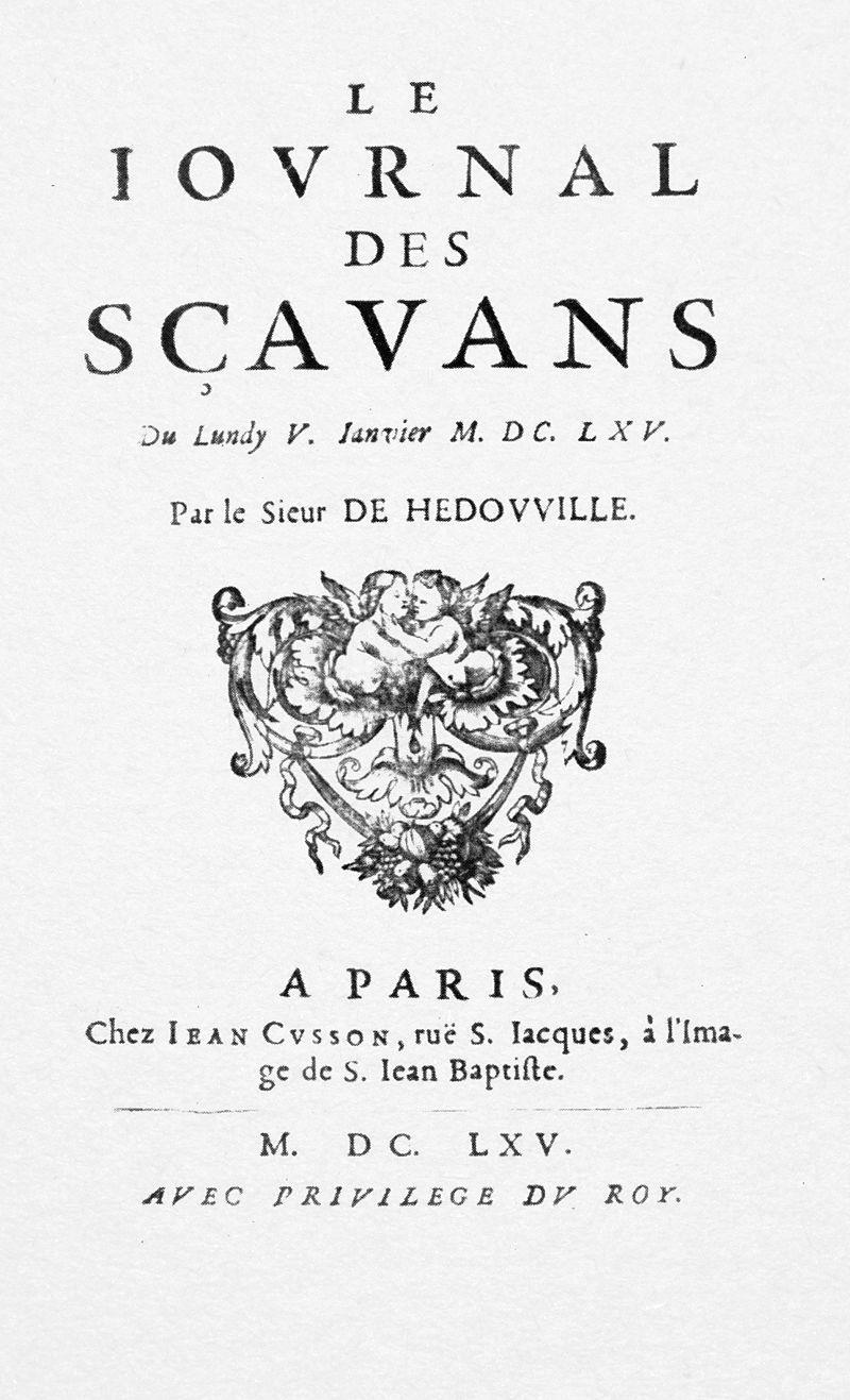 Historisk De første vitenskapelige tidsskrift kom i 1665