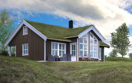 Bratthøa, 76 kvm BTA + 22 kvm hems fra kr 2 390 000,- Enkel og praktisk planløsning med 3 soverom og sengeplass til 4-6 personer.