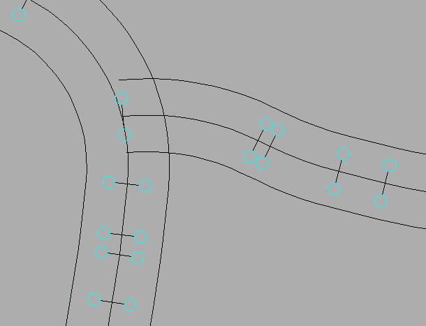 Vegkanter konstrueres med som en parallell til senterlinjen Bruk AutoCAD