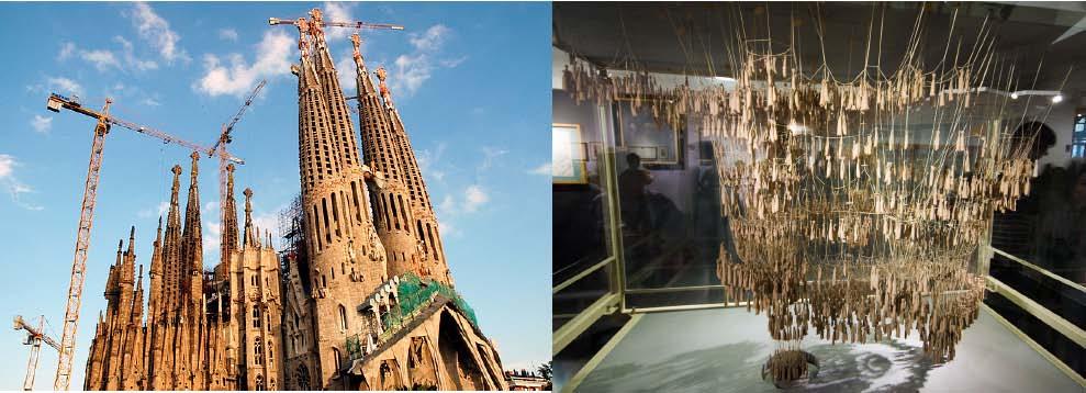 La Sagrada Familia Gaudi used an old method which designers used during gothic times to create his church.