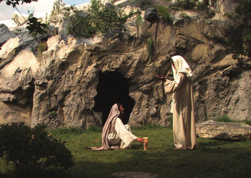 Maria finner graven til Jesus tom.