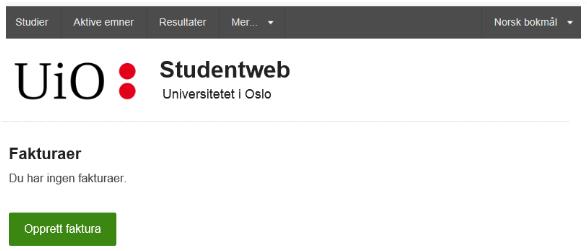 Hvordan betale semesteravgift? Du oppretter faktura i Studentweb.