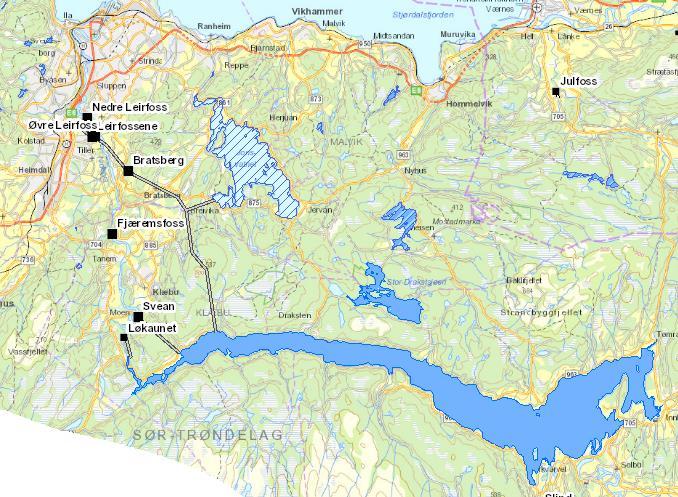 1.1 Nidelvvassdraget fra Selbusjøen og Drakstsjøen til sjøen Revisjon allerede gjennomført Regional vannforvaltningsplan foreslår ikke ytterligere tiltak som kan redusere kraftutbyttet, bortsett fra