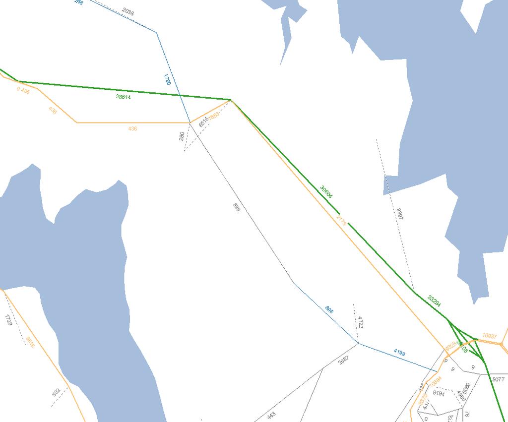 Transportanalyse KVU Nedre Glomma 43 Figur 12: Vegnett med ÅDT2030 i området Kalnes i hovedkonsept