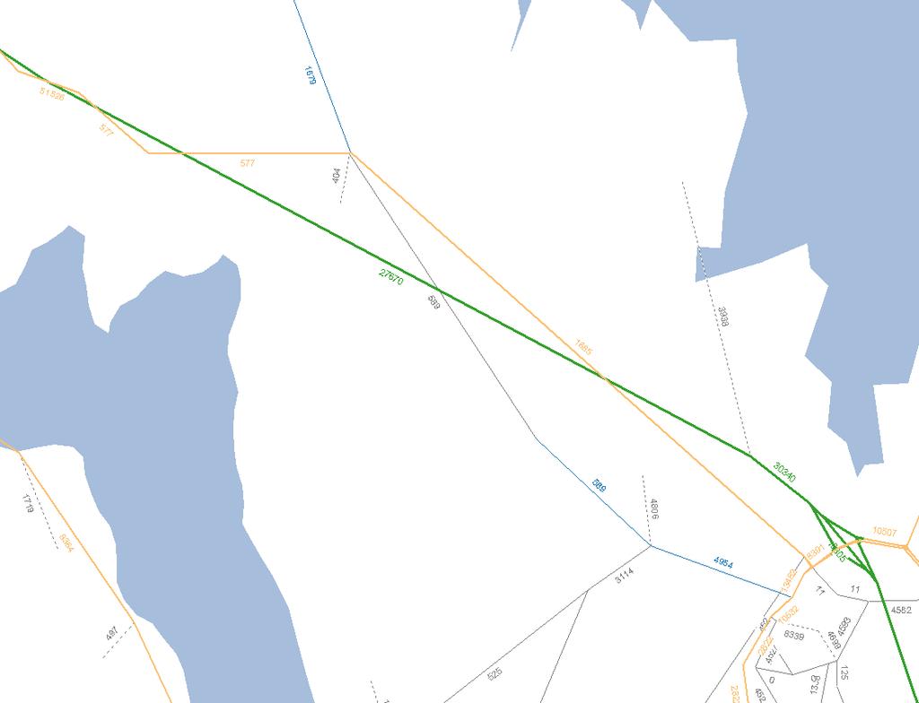 Transportanalyse KVU Nedre Glomma 44 Figur 13: Vegnett med ÅDT2030 i området Kalnes i hovedkonsept 3 3.6 