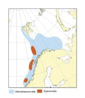 KAPITTEL 2 ØKOSYSTEM BARENTSHAVET HAVETS RESSURSER OG MILJØ 25 71 2.3.4.3 Nordøstarktisk hyse HYSE Melanogrammus aeglefinus Gyteområde: På dypt vann langs kysten nordover.