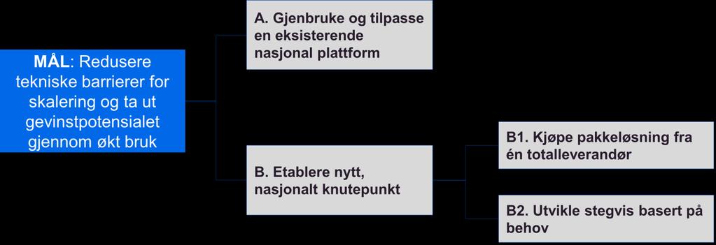 2. REALISERINGSALTERNATIVER Det er tre hovedalternativer man kan velge for å løse behovene. Nedenfor drøftes kort disse alternativene. 2.1.