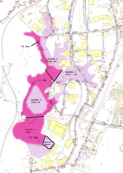 12 (14) DETALJREGULERING HEGGSTADMOEN Inngrep i avfallsfylling krever tiltak ifm. grunnforhold (forurensede masser, geotekniske forhold (setninger/kvikkleire) og gassproblematikk).