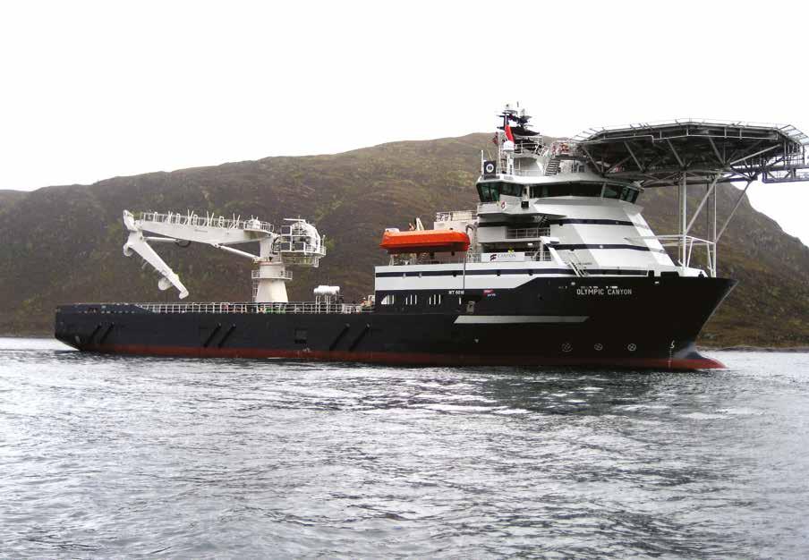 OLYMPIC CANYON (2006) Design: MT 6016 GT 4,787 OLYMPIC CANYON is a Multipurpose Offshore Vessel with diesel electrical propulsion, low fuel consumption, excellent manoeuvrability,