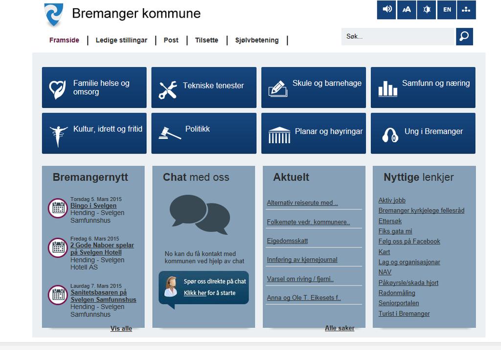 Vidare informasjon om kommunereforma Fyl med på www.bremanger.kommune.no Nyttige lenkjer www.