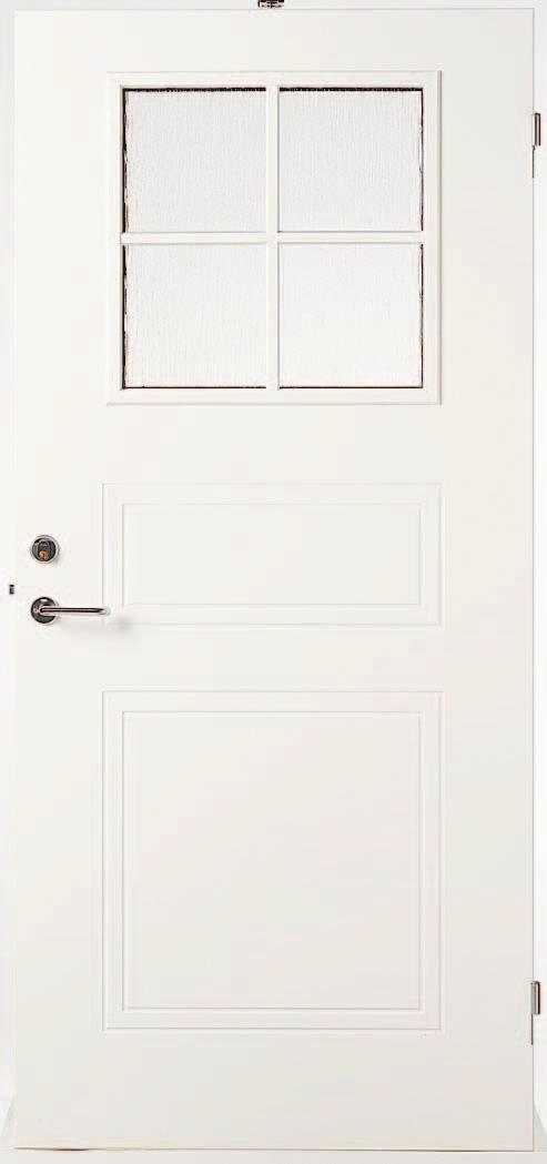 Clever-Line ytterdør P-1700 5490,- Hvitmalt NCS S0502-Y Nye dørhåndtak til din ytterdør!