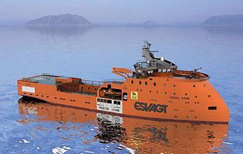 Goliat støttefartøyer Goliat har moderne støttefartøyer som er bygget på spesifikasjoner fra Eni Norge.