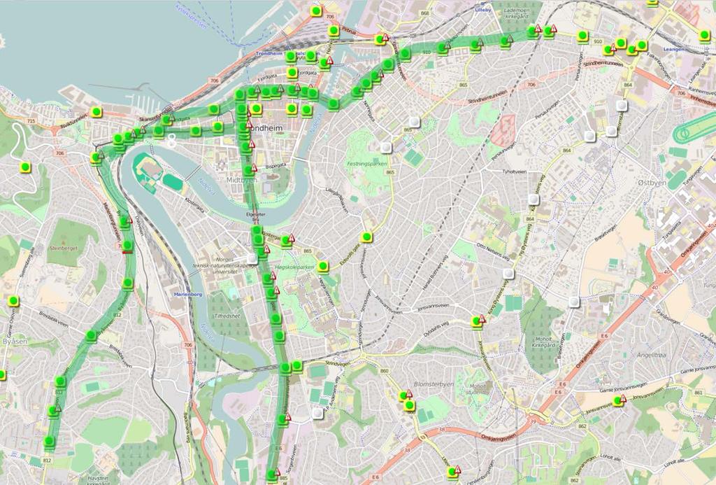 Traffic Light assistance (TLA) i Trondheim Etablering i Trondheim 48