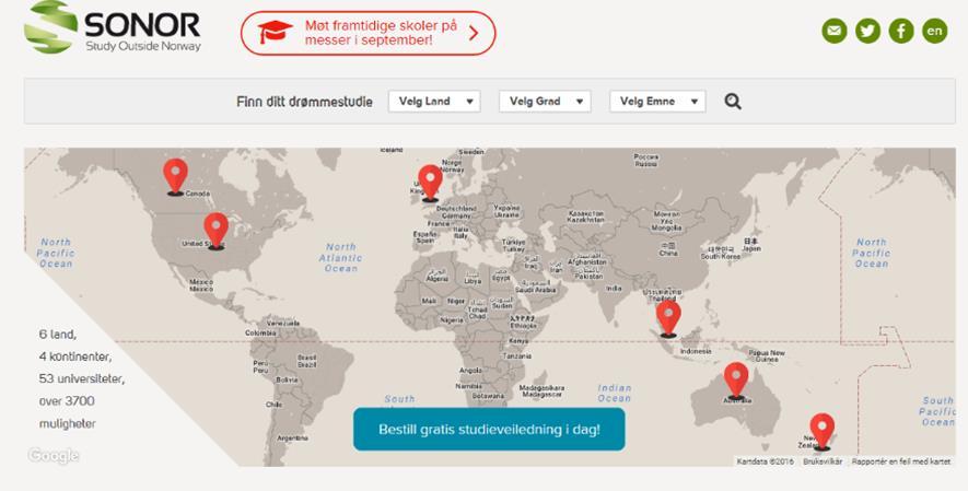 Studier i utlandet Sonor arrangerer messe i Oslo