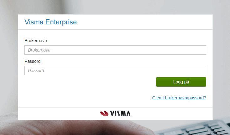 Pålogging VISMA Enterprise Intern pålogging: Har man en egen brukerident/brukerprofil i kommunens nettverk og er pålogget dette på en PC, så trenger man ingen pålogging til VISMA Enterprise, heller