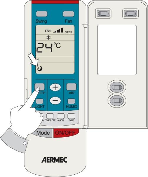 økes temperatur igjen med 1 C; derfor etter to timer er set temperaturen er økt med 2 C. Enheten vil fortsette å fungere med denne nye settpunkt temperatur.