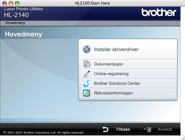 Du kan også vise brukerhåndbøkene i PDF-format ved å åpne Brother Solutions Center. BrukermanualenHTML-format installeres automatisk når du installerer driveren.