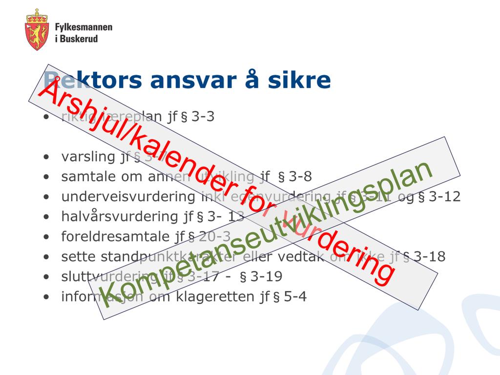 I FNT stiller Fylkesmannen ofte spørsmålet: har rektor sikret at.. Rektor har ansvaret for at elevene for oppfylt sine rettigheter.