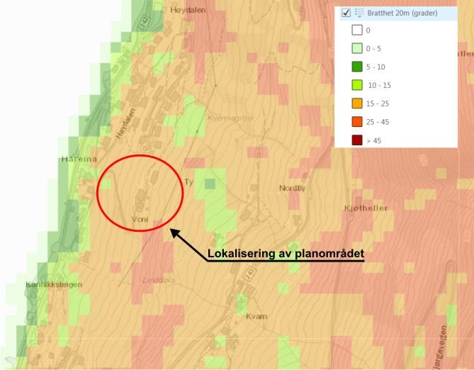 Det er ikkje gjennomført geotekniske granskingar innanfor planområdet. Basert på dei registreringane som er gjennomført, er det grunn til å tru at det er liten djupn til fjell.