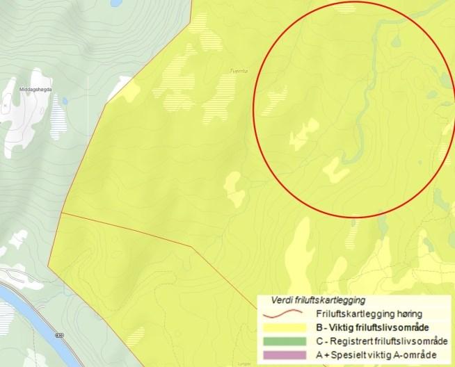 Tiltakshavers forslag til avbøtende tiltak Minstevannføring på 200 l/s i sommerhalvåret og 20 l/s i vinterhalvåret.