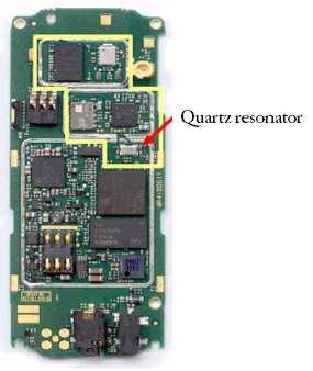 Figur 5.2: Quartz-krystall resonator i trådløse enheter. Denne resonatoren er ganske bred i størrelse, og kostbar.