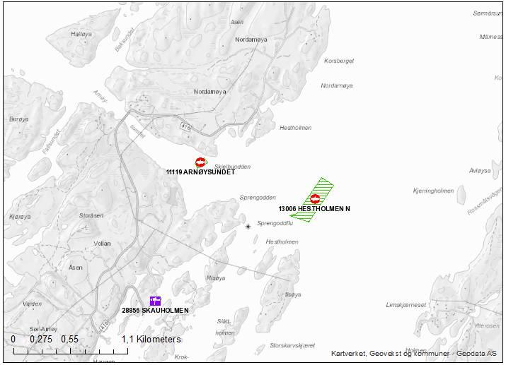 Bakgrunn Den 28.1.2015 innvilget Fylkesmannen utvidelse av Nova Sea AS sin lokalitet Hestholmen N, som ligger nær lokalitet Arnøysundet.