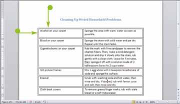 Cell Margins را کلیک کنید. کادر محاوره ای Table Option ظاهر میشود.