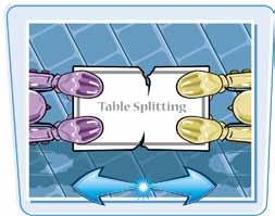 جدا کردن یک جدول مکان نما را در هر جایی از ردیف که باید به عنوان ردیف اول از جدول جدید ظاهر شود قرار دهید.