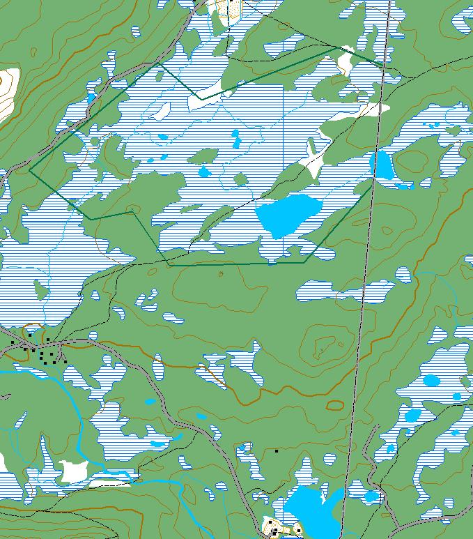 Helakmyrene, (Ringebu). Grenser for undersøkelsesområder.