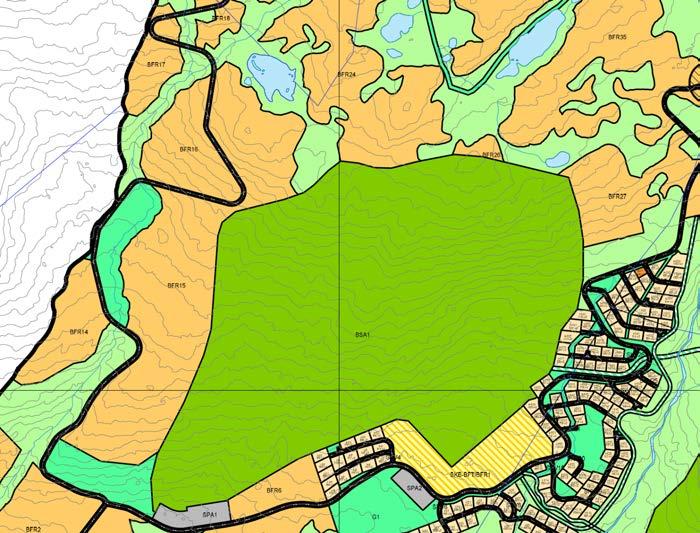 Kart over området med foreslått utbygging Landskapskarakter for delområdet Beskrivelse av påvirkning på landskapskarakter og influensområde Delområdet verdi Et stort område i midtre del av