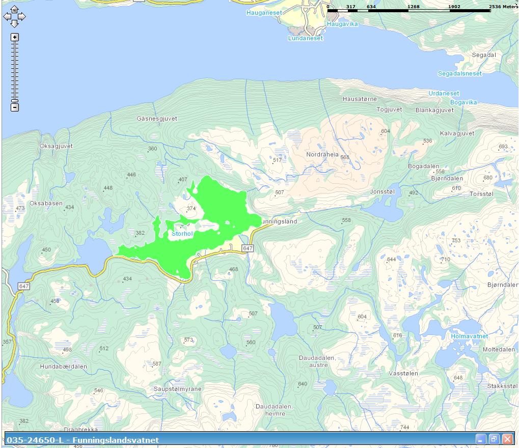 Funningslandsvatnet (035-24650-L) Overvåkingsdata mm: God (påvirkningsanalyse; ph: god)