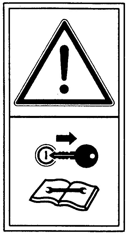 Advarselmerke Advarselmerkene på maskinen, er påsatt for Deres og omkringværende personer/dyr skyld.