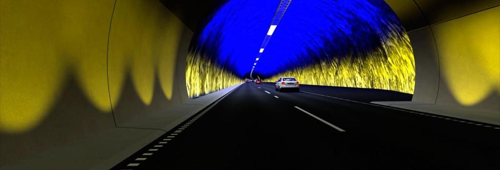 Rogfast Trafikksikkerhet En av hovedutfordringene i tilknytning til trafikksikkerhet i lange tunneler er faren for monotoni som kan føre til at trafikantene mister følelsen av fart og avstand, og i