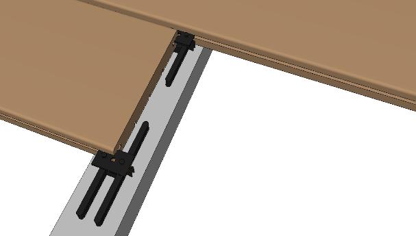 Legg bordet på underkonstruksjonen og skyv det på plass (figur 7).