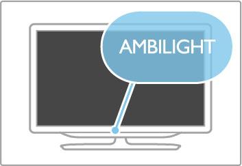 4.2 Ambilight Plassering Slik får du best mulig Ambilight-effekt: Demp belysningen i rommet, og plasser TVen opptil 25 cm fra veggen.